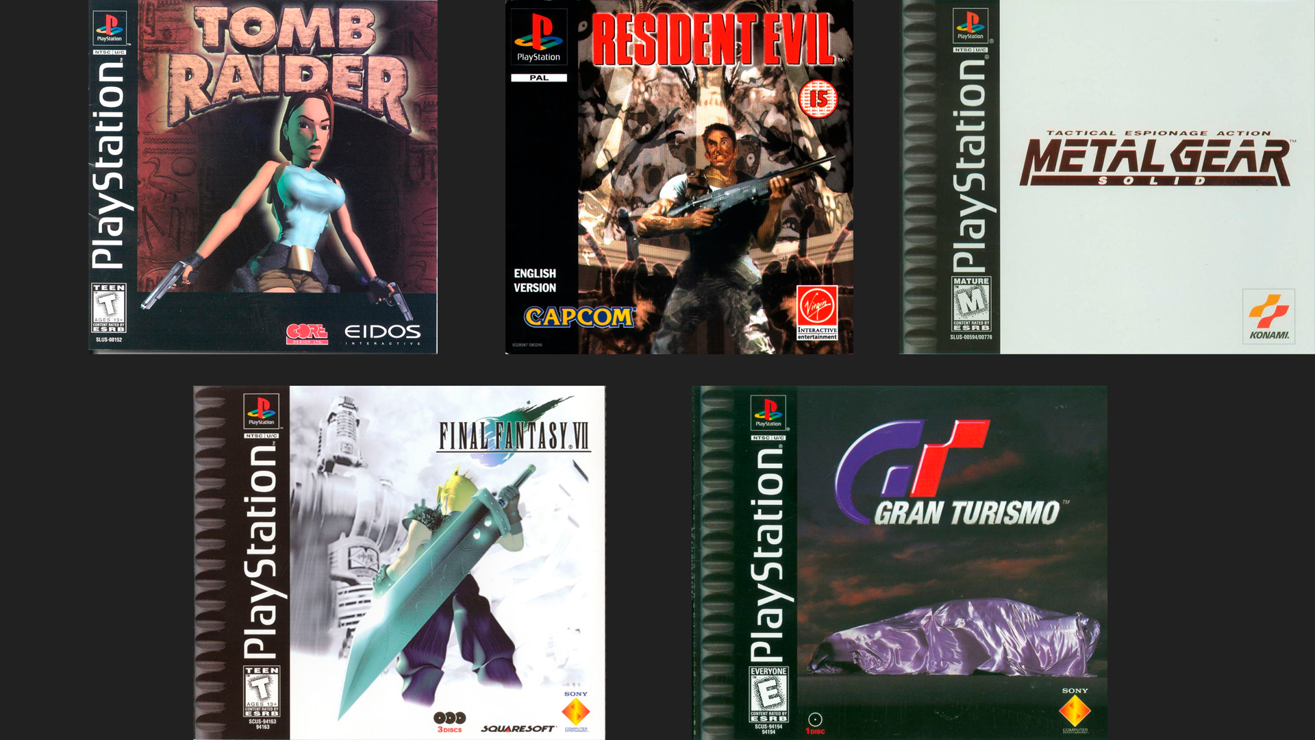 Tomb Raider, Final Fantasy VII, Metal Gear Solid, Gran Turismo e Resident Evil: alguns dos jogos mais famosos do PlayStation